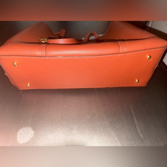 Tory Burch Perry Tote Bag Tripple Compartment Brick Red Women's - Picture 7 of 7